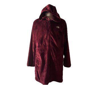 The North Face Jacket Womens  XXXL Osito Parka Hood Garnet Red Lined Fleece Coat